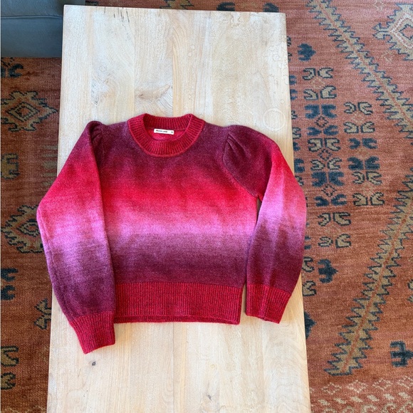 Marine Layer Alma Puff sleeve sweater Gradient Red NWOT XS - Picture 5 of 6